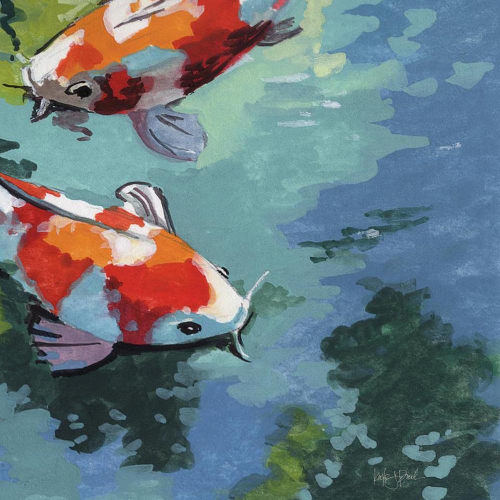 wall-art-print-canvas-poster-framed-Two Koi Fish In Pond-11
