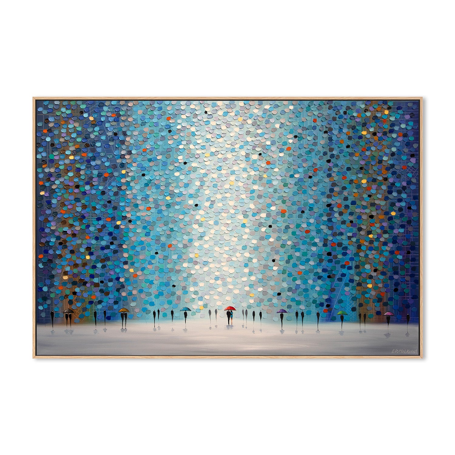 wall-art-print-canvas-poster-framed-Umbrellas At Night-4