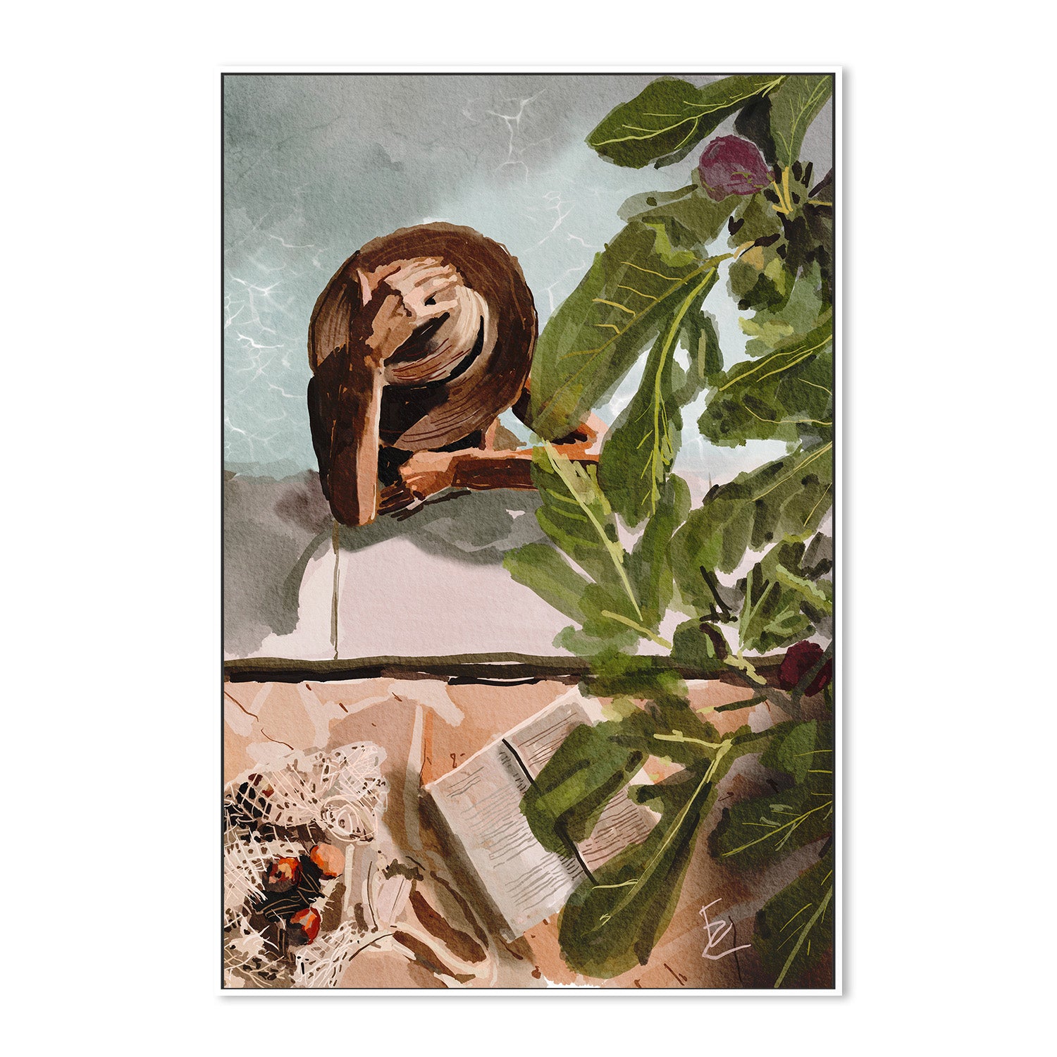 wall-art-print-canvas-poster-framed-Under the fig tree-5
