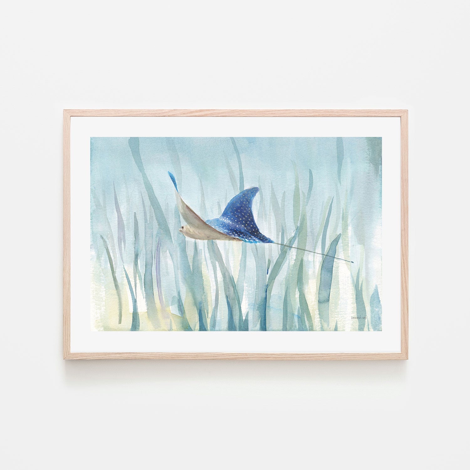 wall-art-print-canvas-poster-framed-Undersea Ray-by-Danhui Nai-Gioia Wall Art