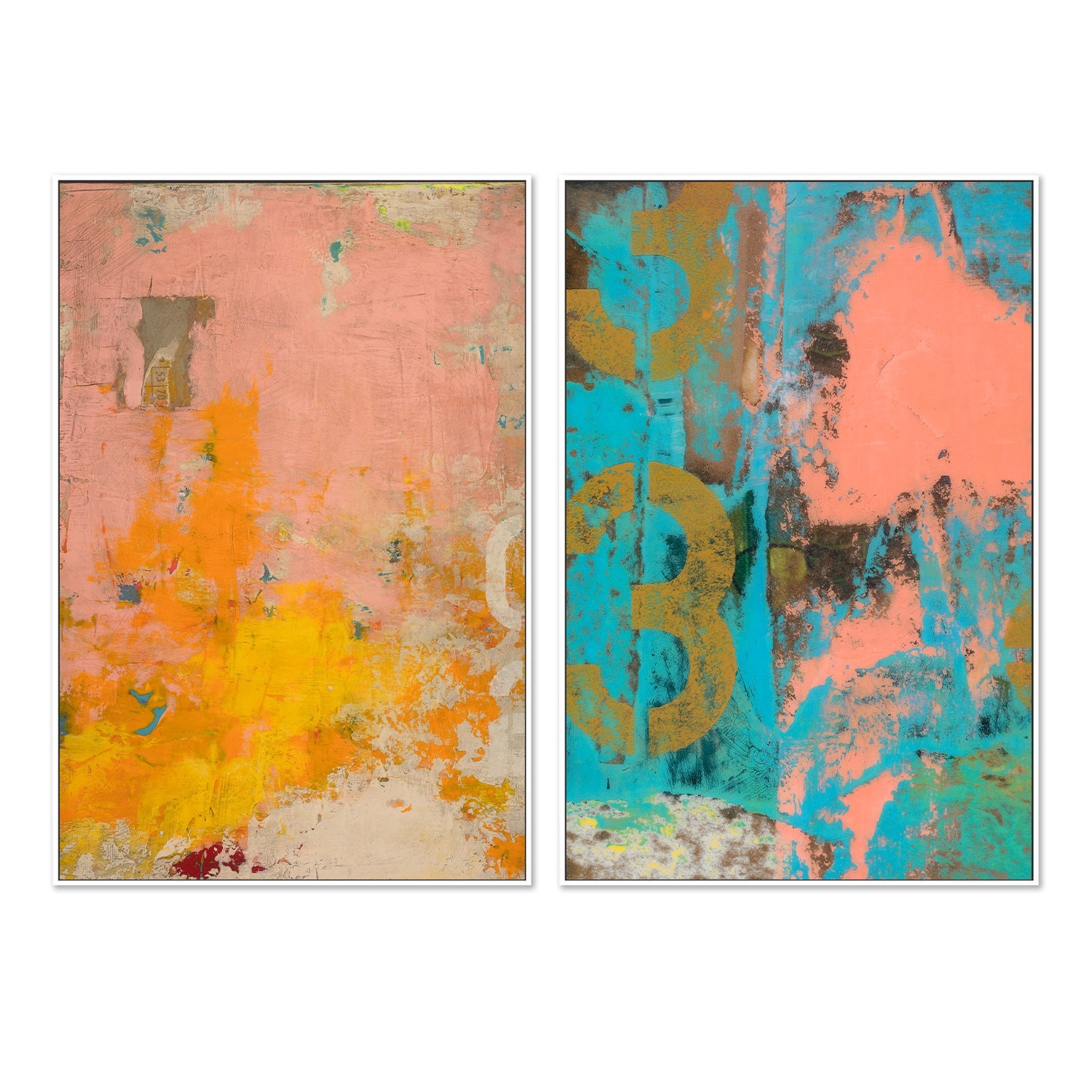 wall-art-print-canvas-poster-framed-Urban Collage, Style A & B, Set Of 2 , By Deanna Fainelli-5