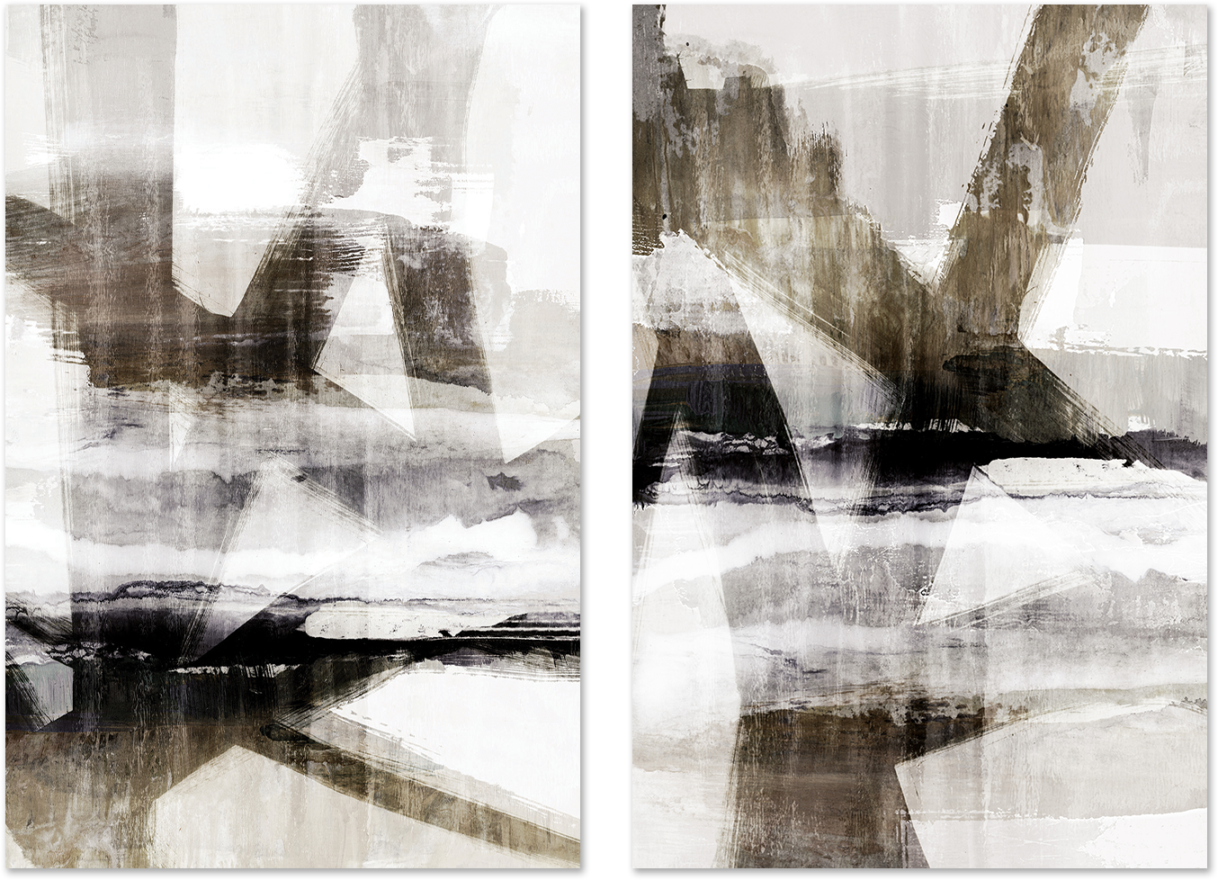 wall-art-print-canvas-poster-framed-Urban Complex, Style A & B, Set of 2 , By Nina Blue-1