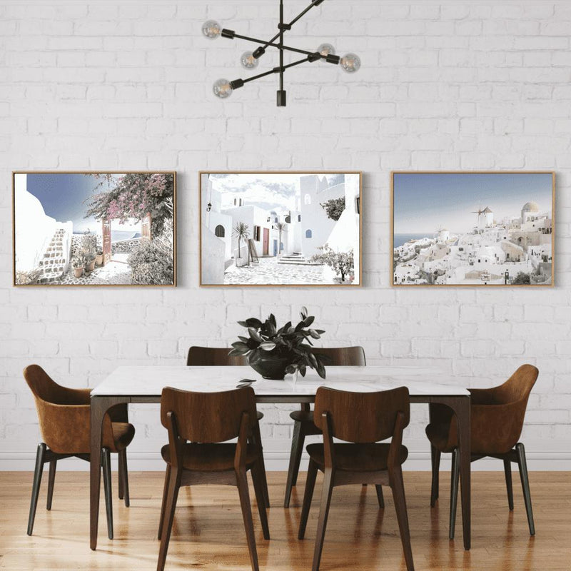 wall-art-print-canvas-poster-framed-Vacation To Santorini, Set Of 3-by-Gioia Wall Art-Gioia Wall Art