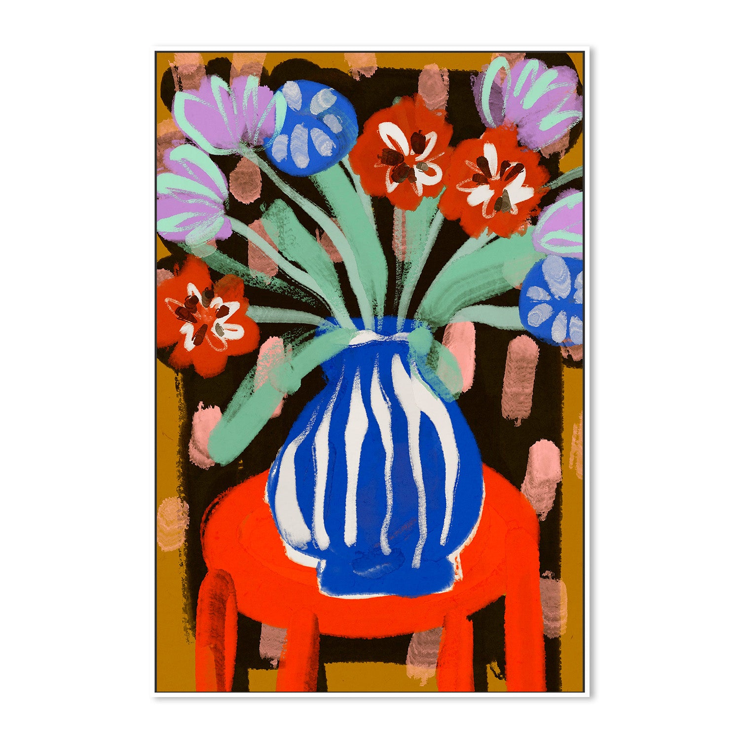wall-art-print-canvas-poster-framed-Vase of Joyful Blooms-5