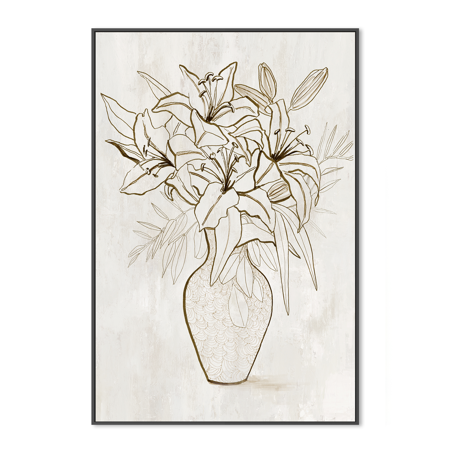 wall-art-print-canvas-poster-framed-Vase of Stargazers-3