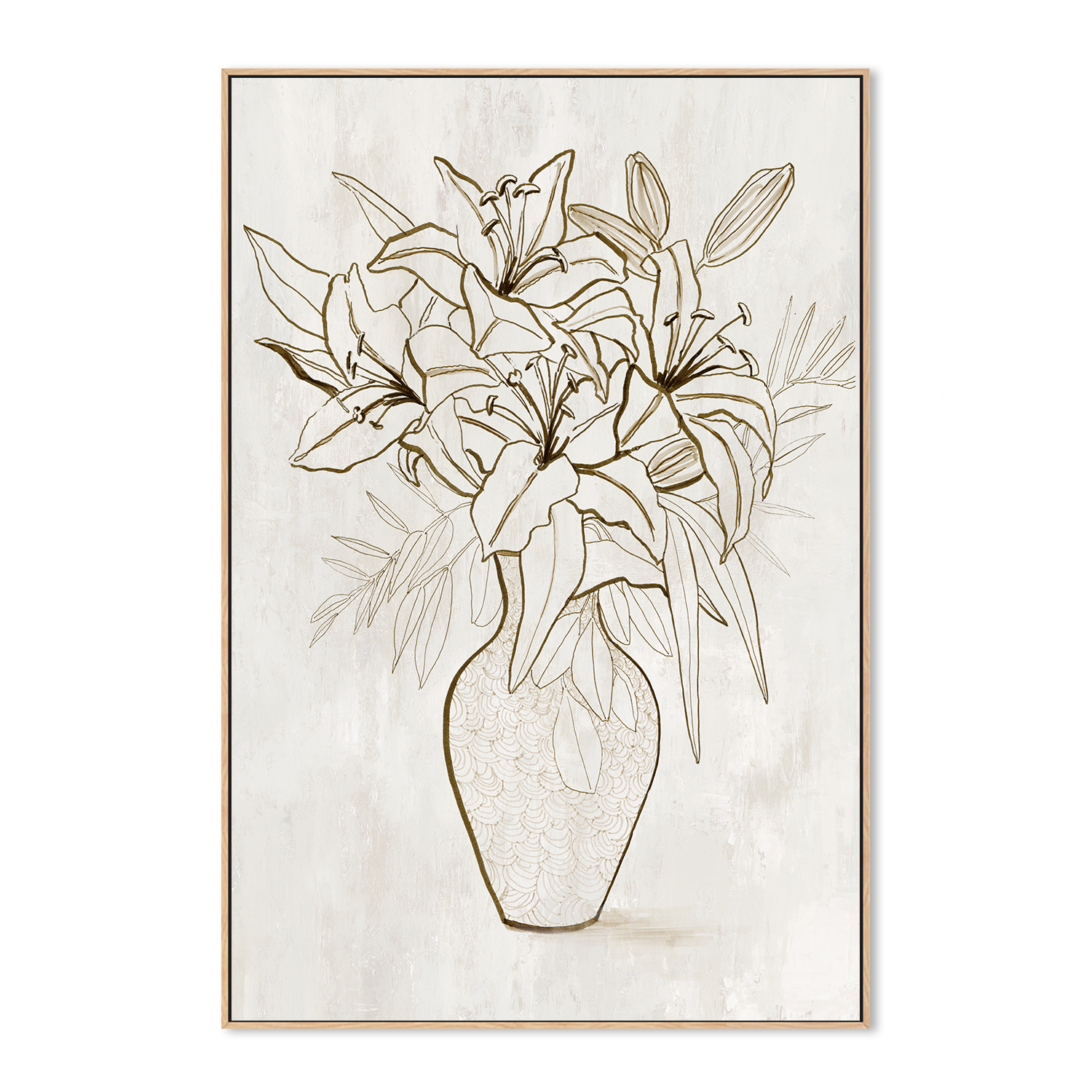 wall-art-print-canvas-poster-framed-Vase of Stargazers-4