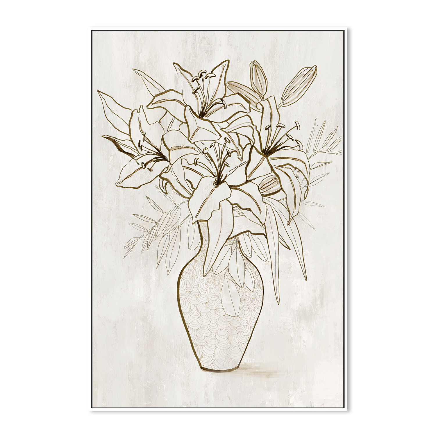 wall-art-print-canvas-poster-framed-Vase of Stargazers-5