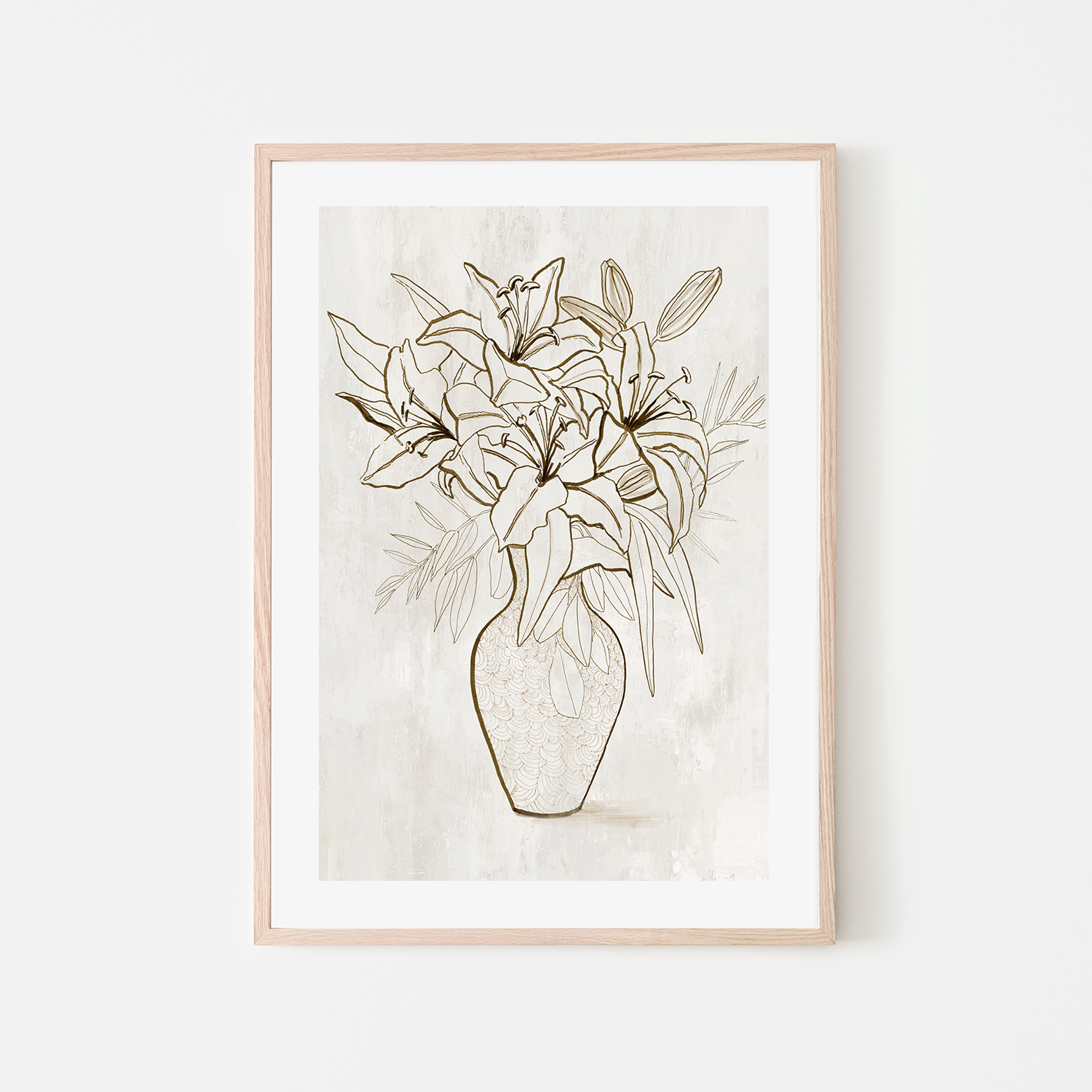 wall-art-print-canvas-poster-framed-Vase of Stargazers-6