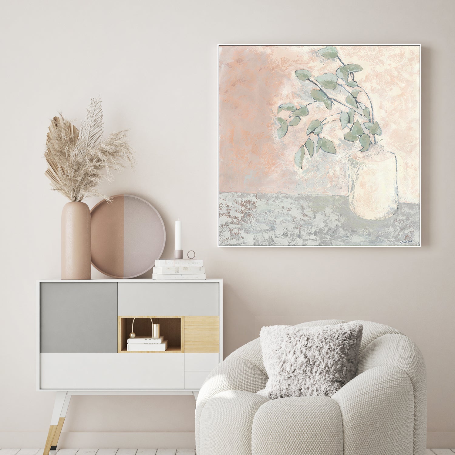 wall-art-print-canvas-poster-framed-Vase Series Gum Branch-7