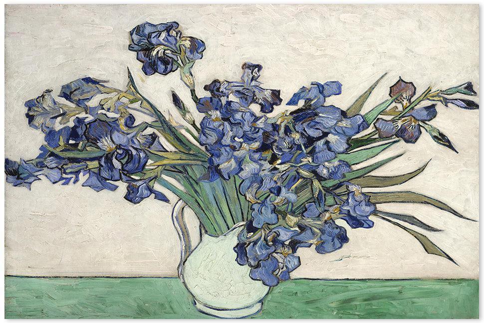 wall-art-print-canvas-poster-framed-Vase With Irises, Van Gogh-by-Gioia Wall Art-Gioia Wall Art