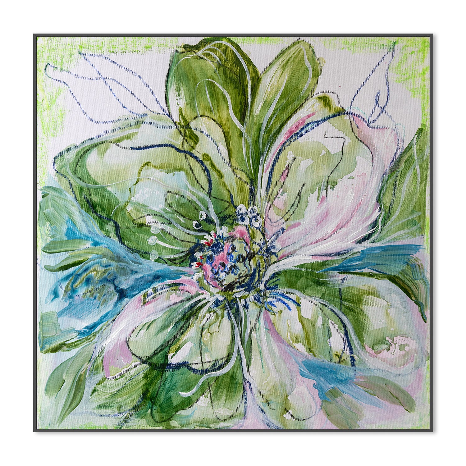 wall-art-print-canvas-poster-framed-Verdant Blooms-3