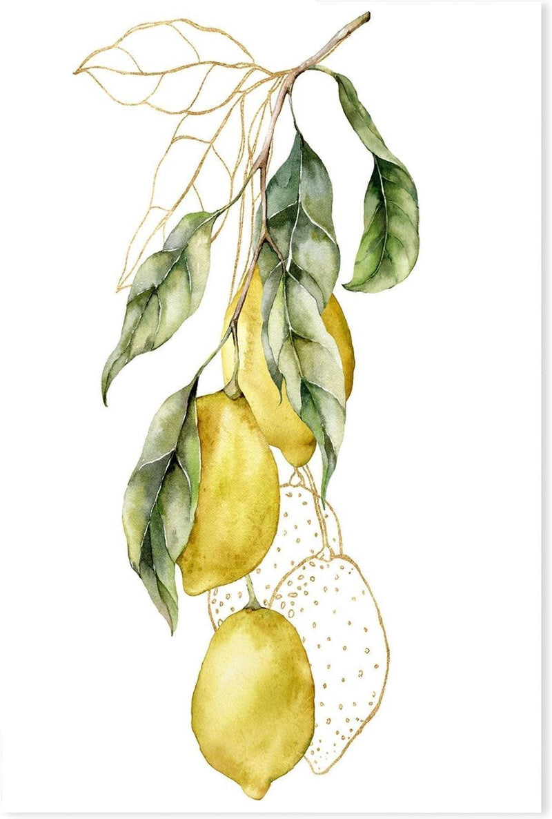 wall-art-print-canvas-poster-framed-Vibrant Lemons-GIOIA-WALL-ART