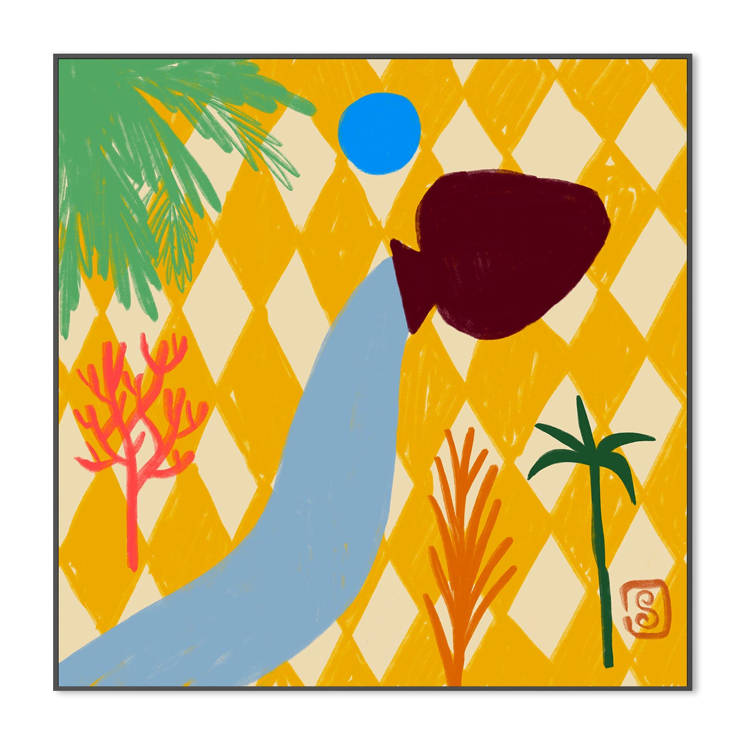 wall-art-print-canvas-poster-framed-Vibrant Oasis Flow-3