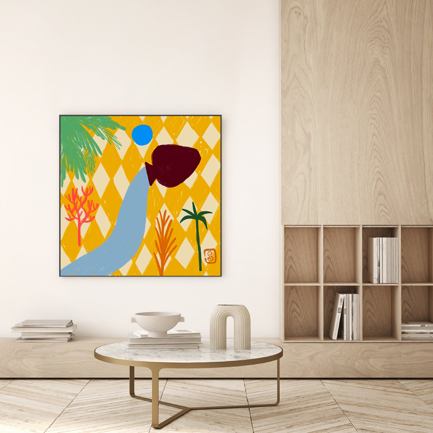 wall-art-print-canvas-poster-framed-Vibrant Oasis Flow-7