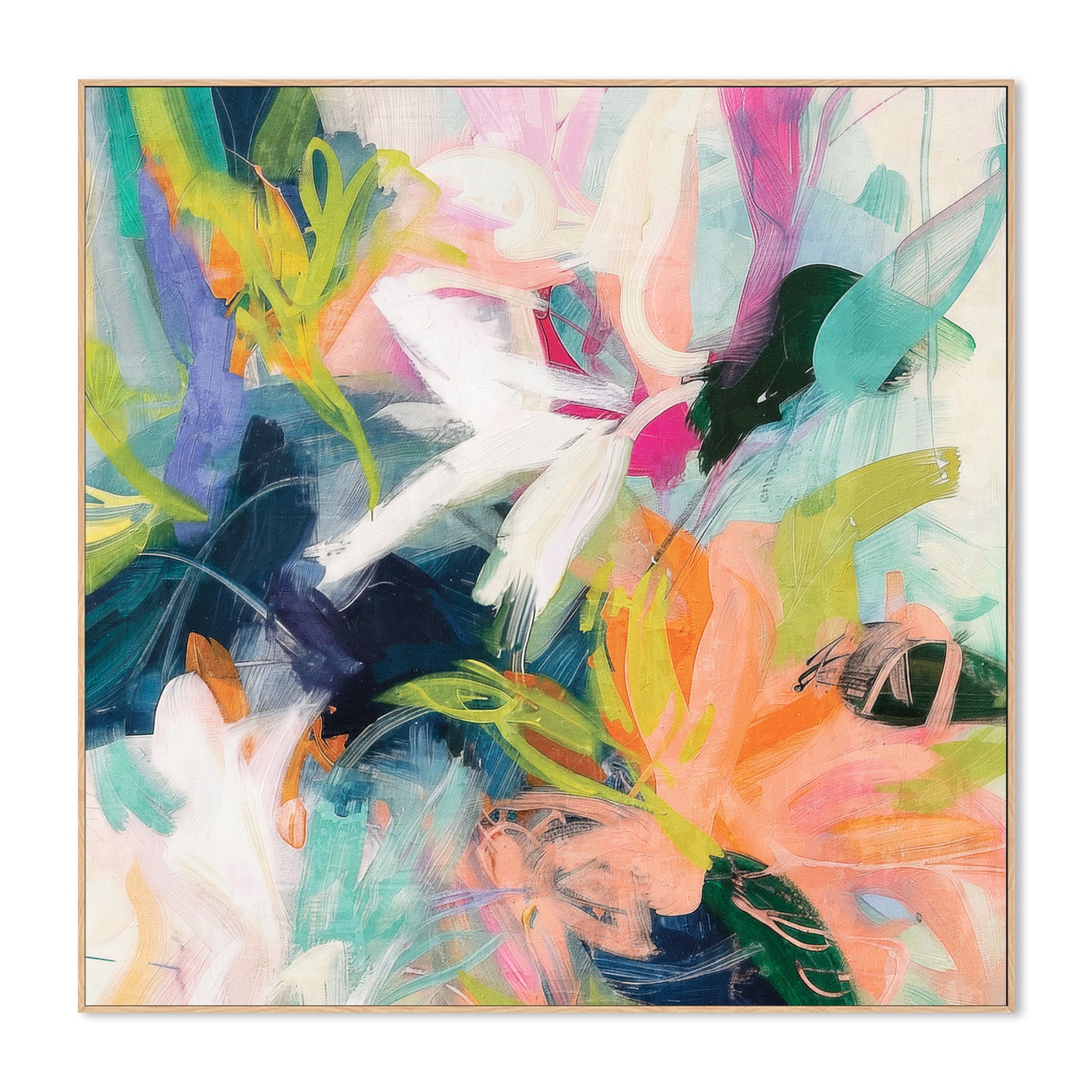 wall-art-print-canvas-poster-framed-Vibrant Whimsy, Style B-4