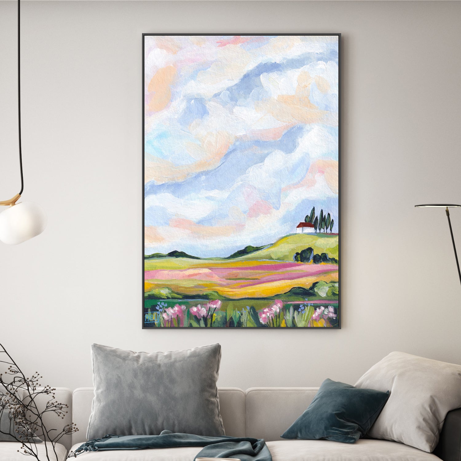 wall-art-print-canvas-poster-framed-View from the hill-2