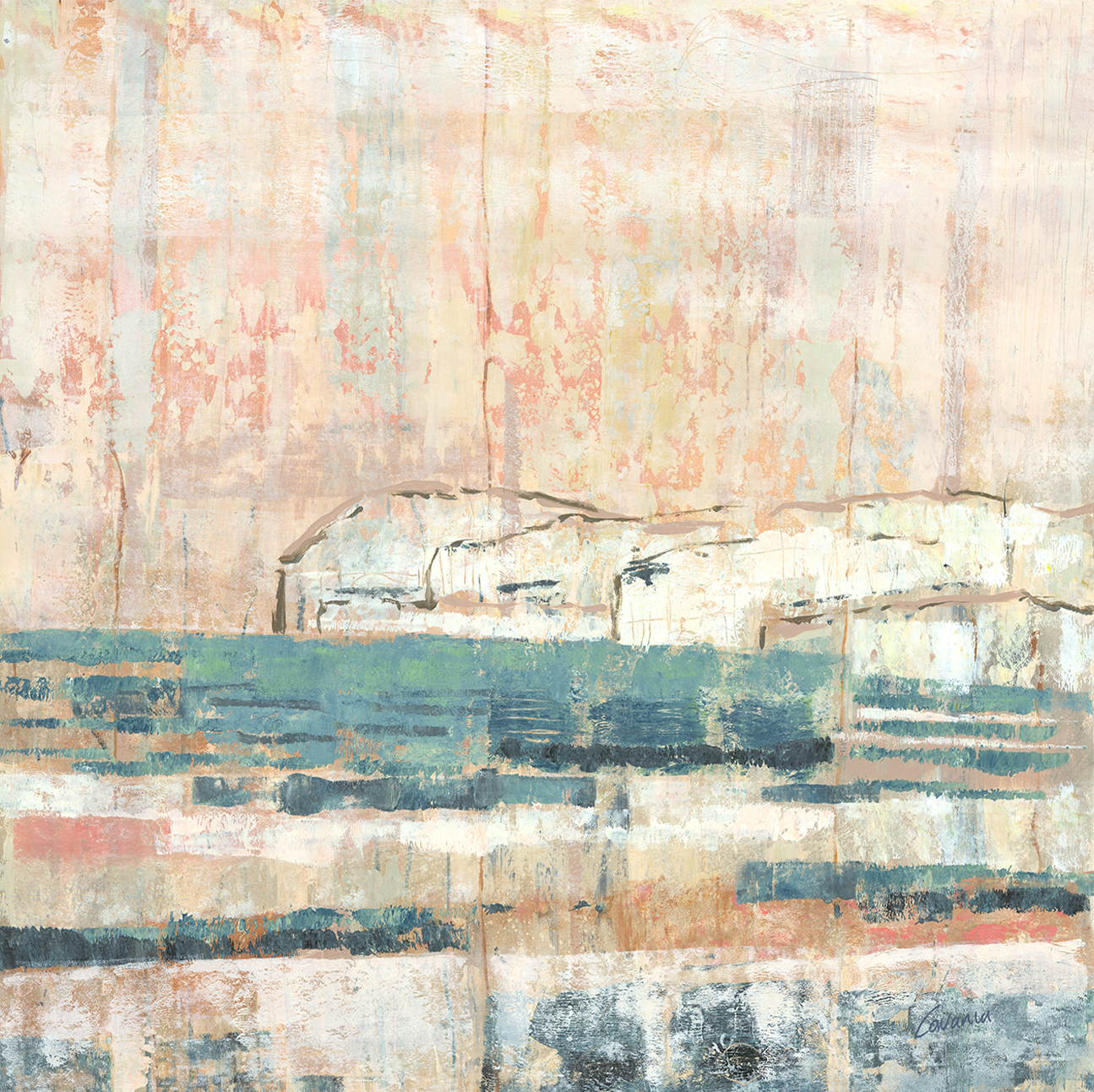 wall-art-print-canvas-poster-framed-View of the White Cliff , By Karen Cavania-1