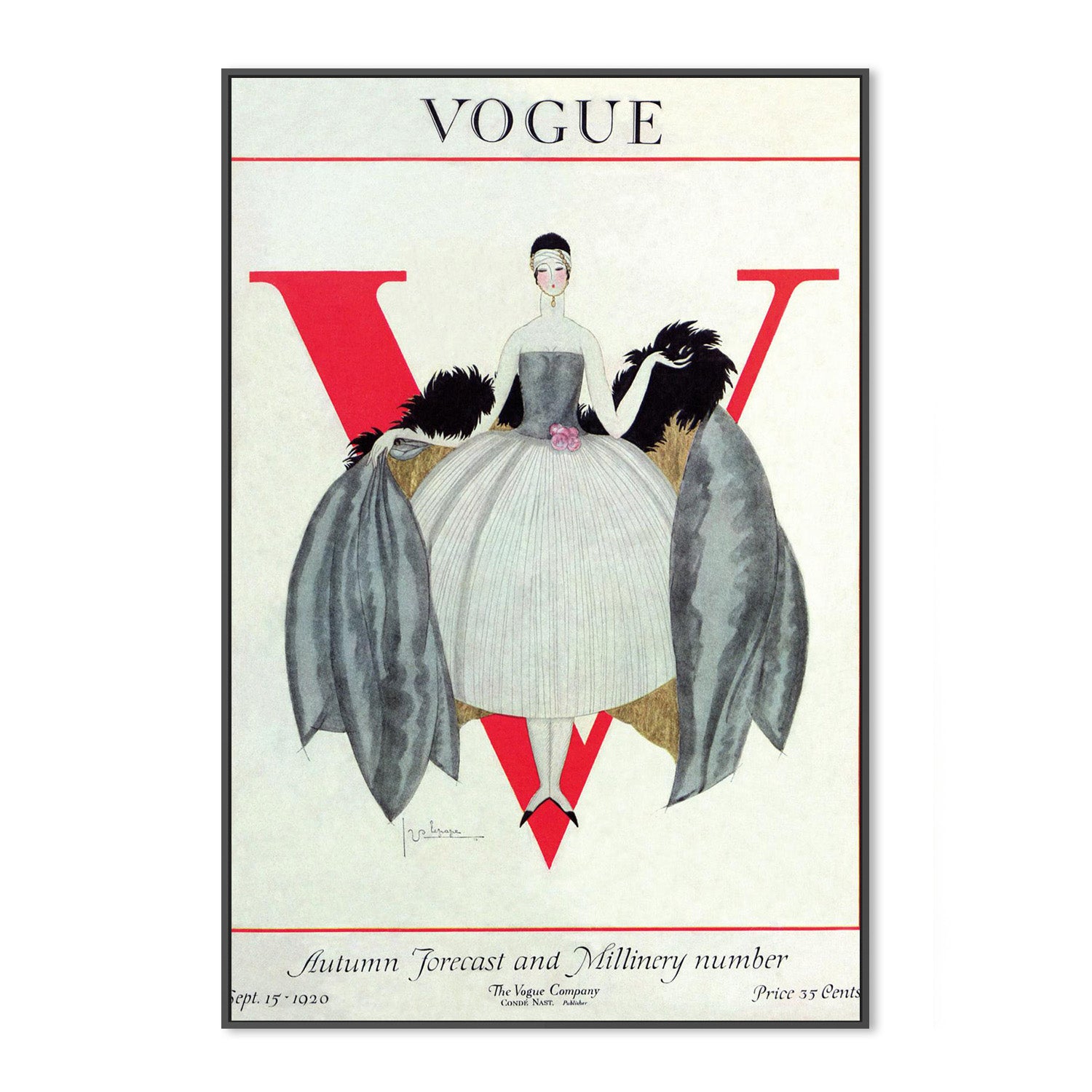 wall-art-print-canvas-poster-framed-Vintage Fashion Cover VII-2