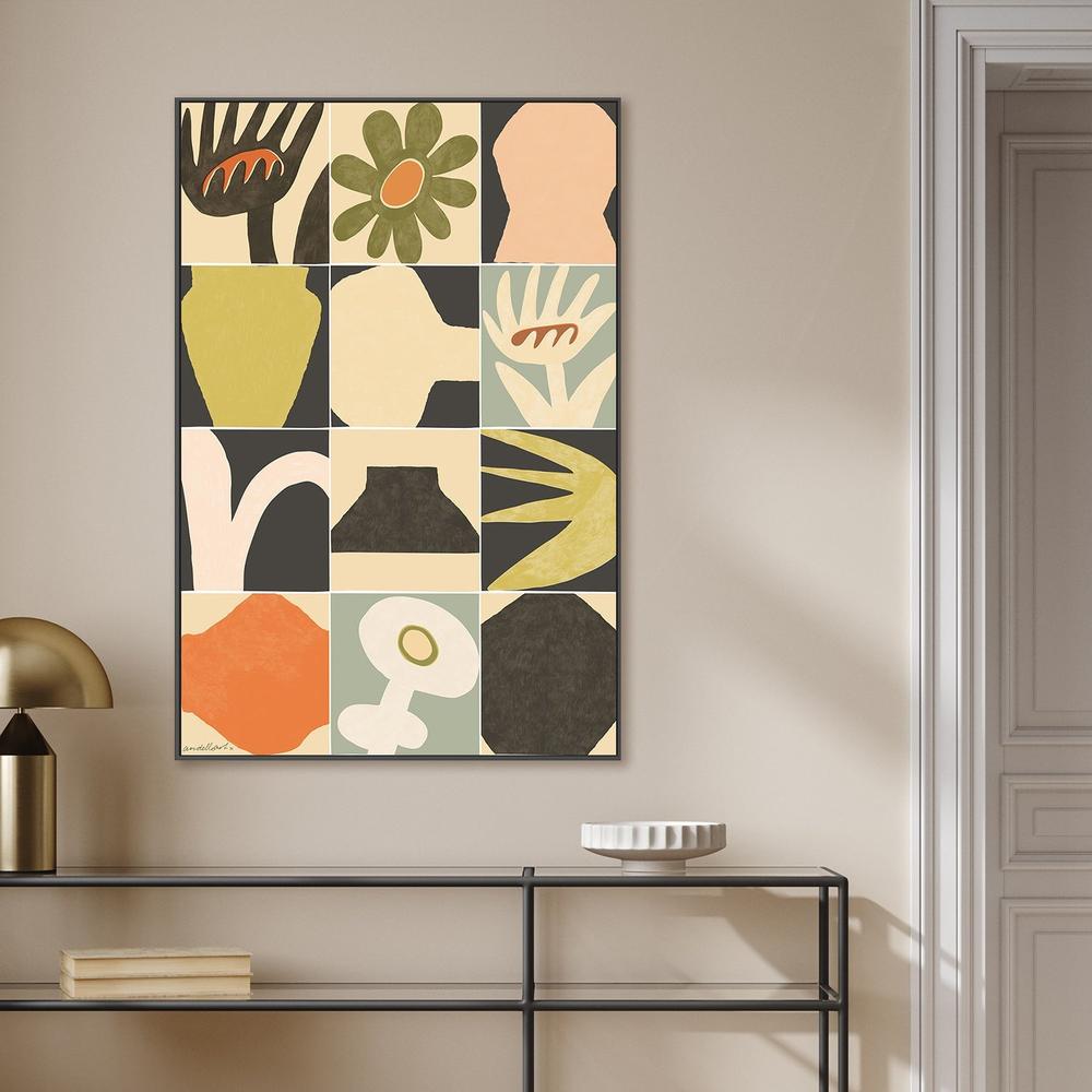 wall-art-print-canvas-poster-framed-Vintage Floral , By Andelle Art-2