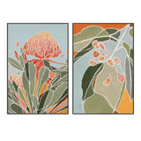 wall-art-print-canvas-poster-framed-Waratah, Gumtree, Set Of 2-by-Junia Kall-Gioia Wall Art