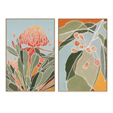 wall-art-print-canvas-poster-framed-Waratah, Gumtree, Set Of 2-by-Junia Kall-Gioia Wall Art