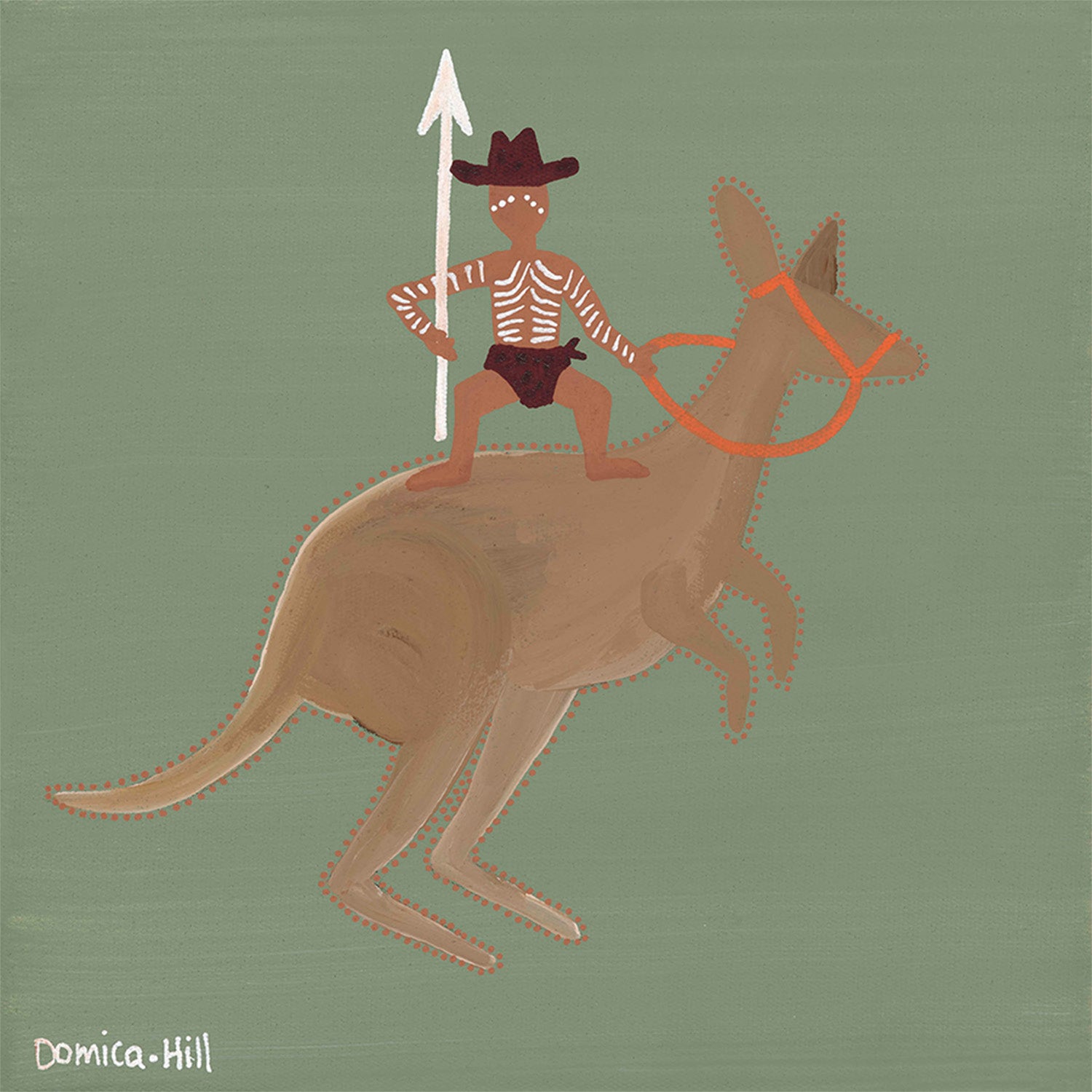 wall-art-print-canvas-poster-framed-Warrior on the bounce-1