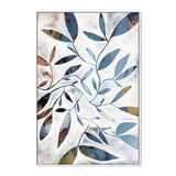 wall-art-print-canvas-poster-framed-Watercolour Leaves Blue , By Dear Musketeer Studio-5