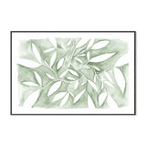 wall-art-print-canvas-poster-framed-Watercolour Leaves Green-by-Dear Musketeer Studio-Gioia Wall Art