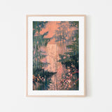 wall-art-print-canvas-poster-framed-Waterfall Among Coniferous Trees And Sakura , By Ekaterina Prisich-6