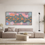 wall-art-print-canvas-poster-framed-Waterhole Dreaming , By Azeza Possum-GIOIA-WALL-ART