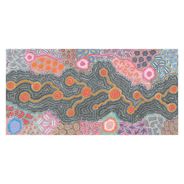 wall-art-print-canvas-poster-framed-Waterhole Dreaming , By Azeza Possum-GIOIA-WALL-ART
