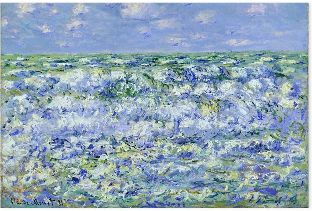 wall-art-print-canvas-poster-framed-Waves Breaking 1881 , By Monet-by-Gioia Wall Art-Gioia Wall Art
