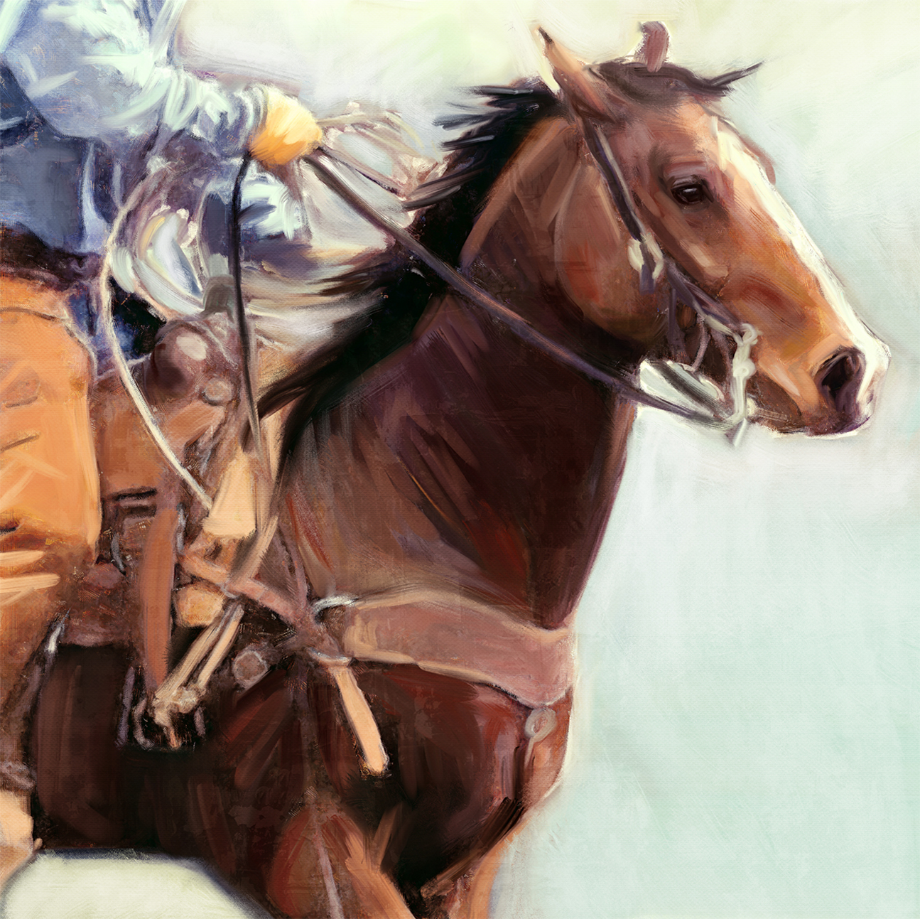 wall-art-print-canvas-poster-framed-Western Cowboy , By Nina Blue-1