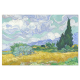 wall-art-print-canvas-poster-framed-Wheatfield With Cypress, Van Gogh-by-Gioia Wall Art-Gioia Wall Art