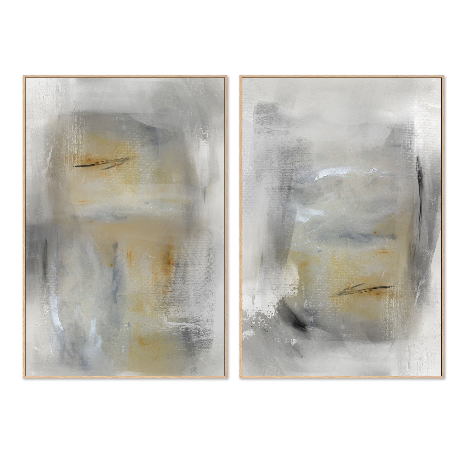 wall-art-print-canvas-poster-framed-When It Was Real No. 1 & No. 2, Set Of 2-3