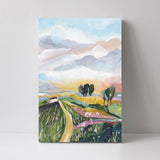 wall-art-print-canvas-poster-framed-Where I Live Over The Hill-by-Lia Nell-Gioia Wall Art