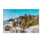 wall-art-print-canvas-poster-framed-Where Sand Meets The Water, Style A, Seychelles , By Jan Becke-GIOIA-WALL-ART