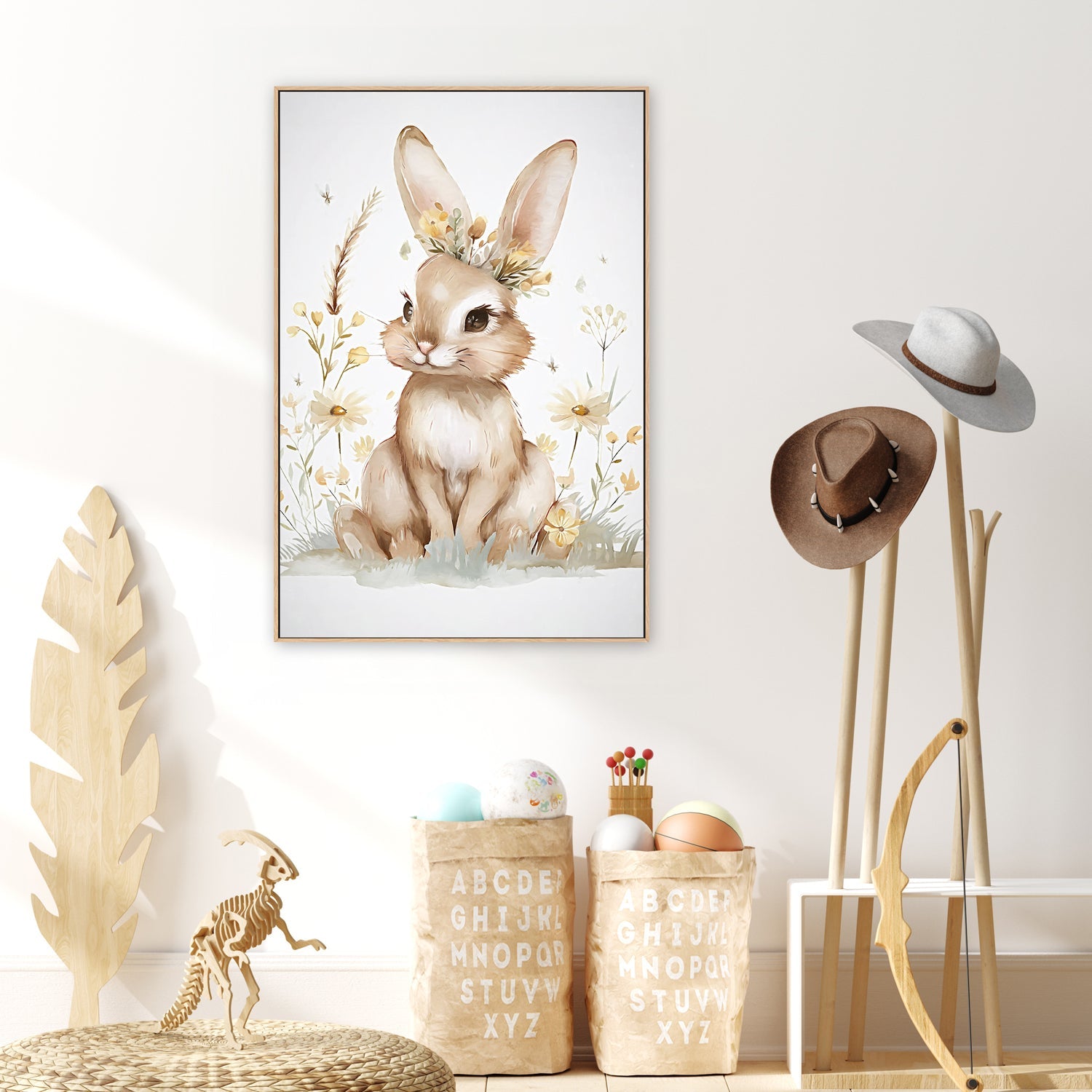 wall-art-print-canvas-poster-framed-Whimsical Baby Animals , Style A , By Accent Art Studio-2