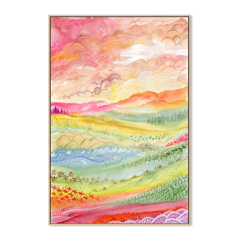 wall-art-print-canvas-poster-framed-Whimsical Field , By Jessie Mitchelson-GIOIA-WALL-ART