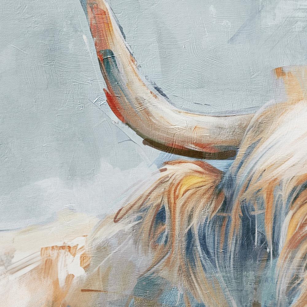 wall-art-print-canvas-poster-framed-Whimsical Highland Cow, Style A-10