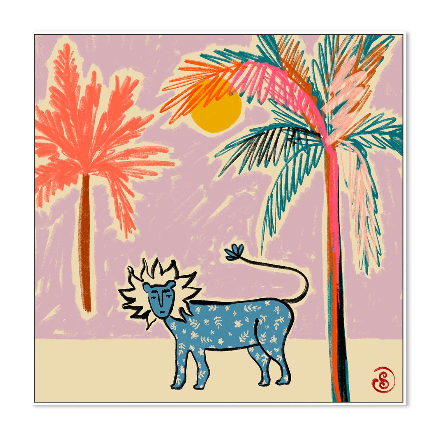 wall-art-print-canvas-poster-framed-Whimsical Jungle-5