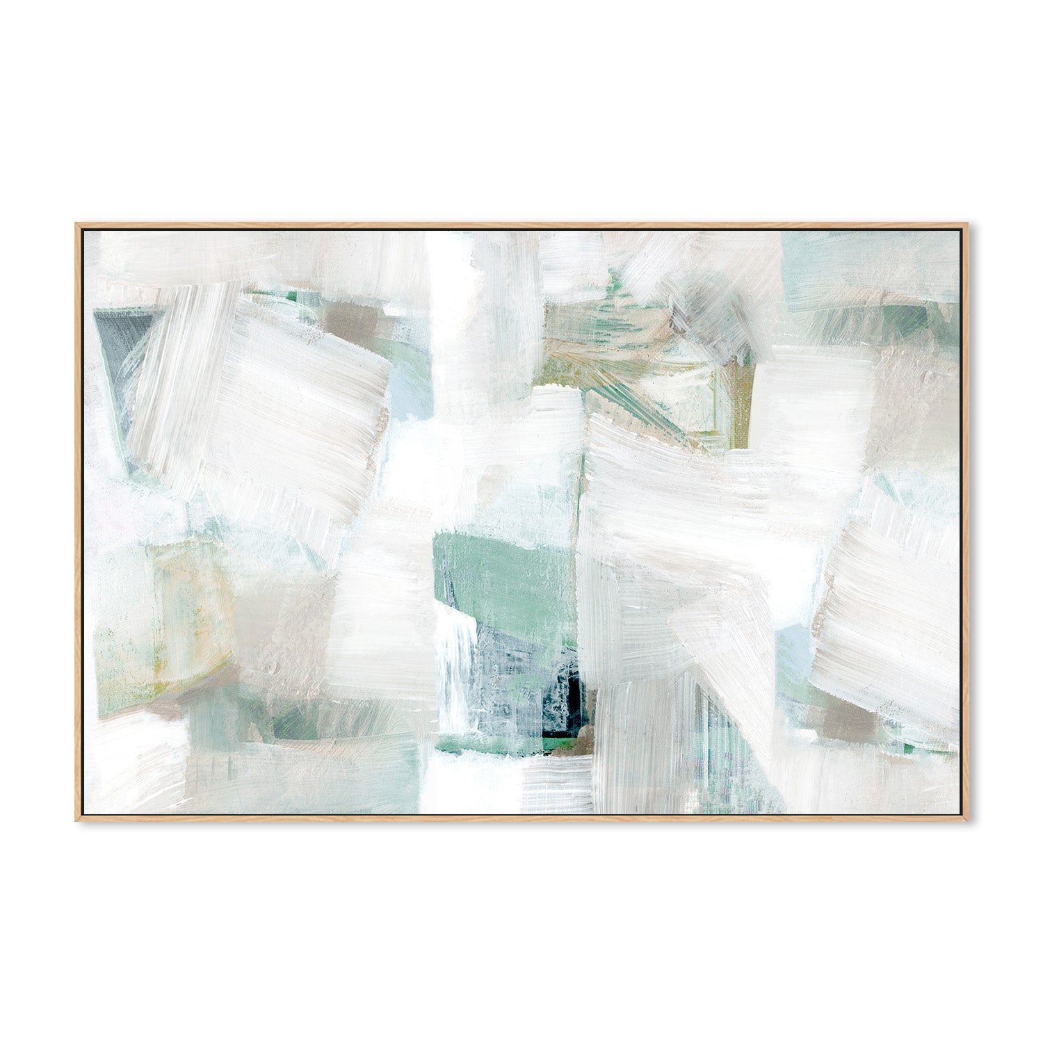 wall-art-print-canvas-poster-framed-Whispers of White and Blue, Style A-4