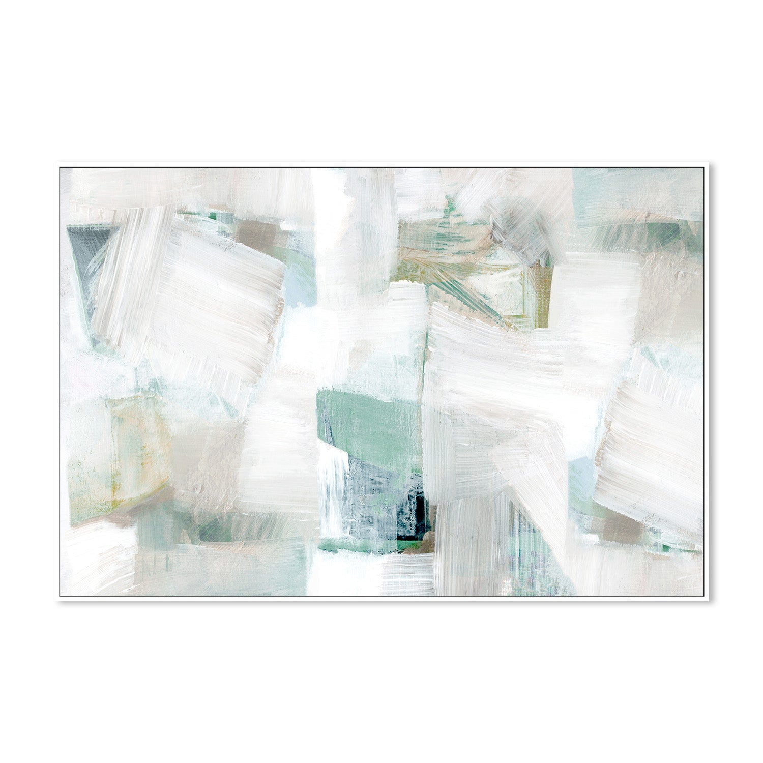 wall-art-print-canvas-poster-framed-Whispers of White and Blue, Style A-5