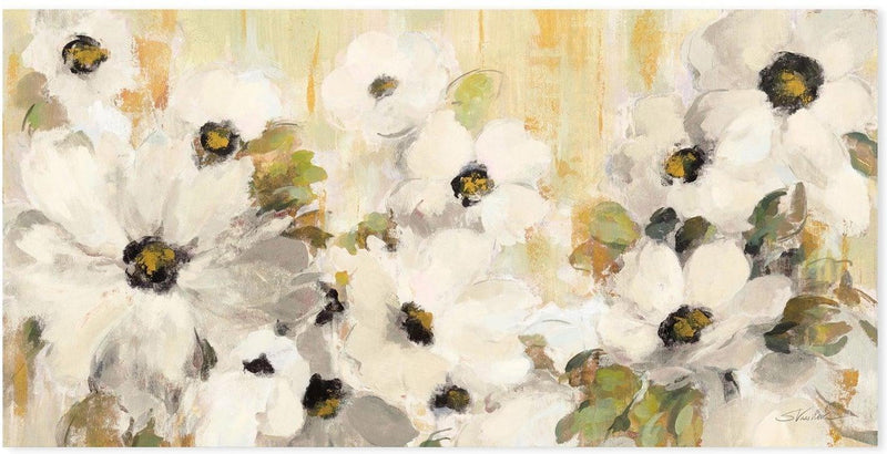 wall-art-print-canvas-poster-framed-White and Green Bloom-by-Silvia Vassileva-Gioia Wall Art