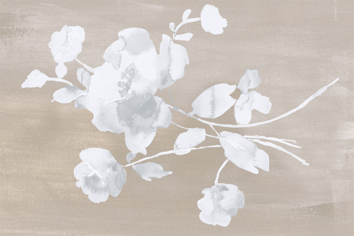 wall-art-print-canvas-poster-framed-White Florals of Summer , By Danhui Nai-1