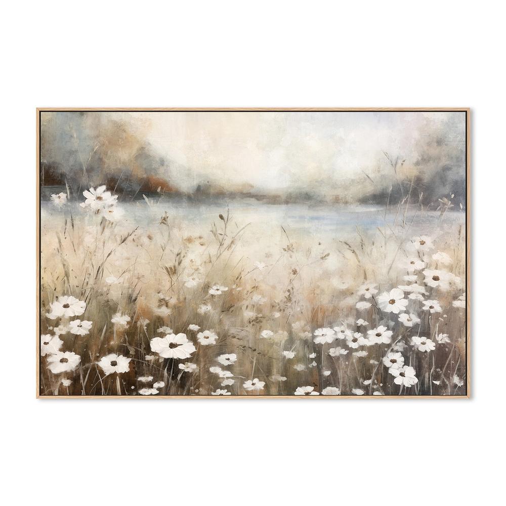 wall-art-print-canvas-poster-framed-White Flower Field, Style A-4