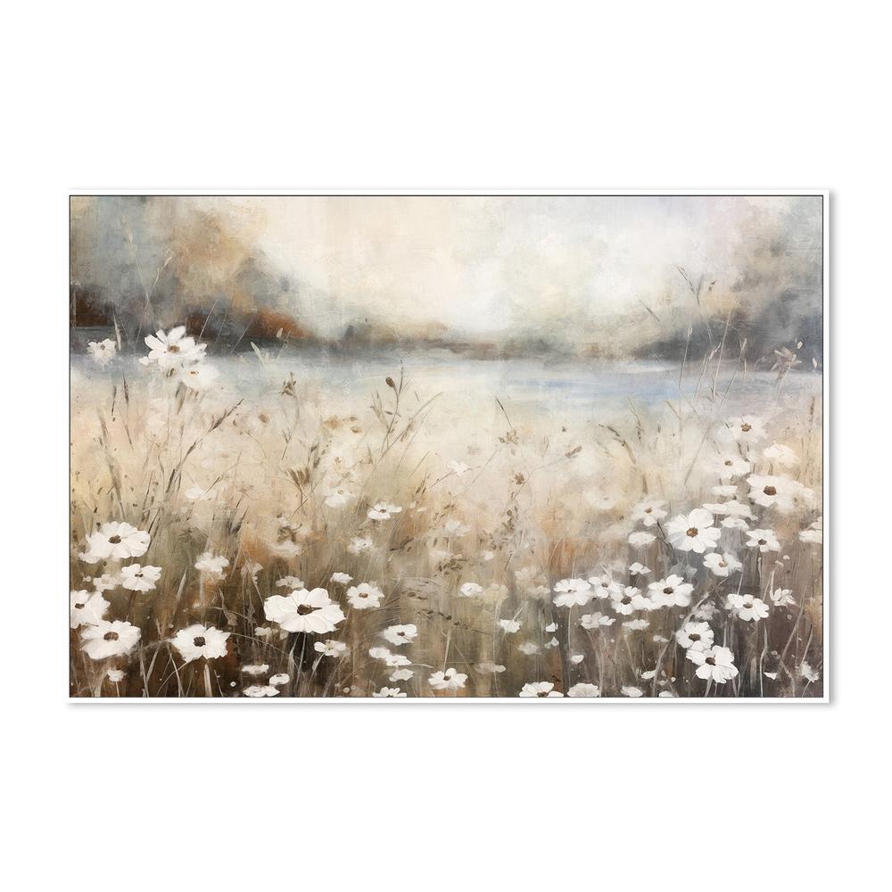 wall-art-print-canvas-poster-framed-White Flower Field, Style A-5
