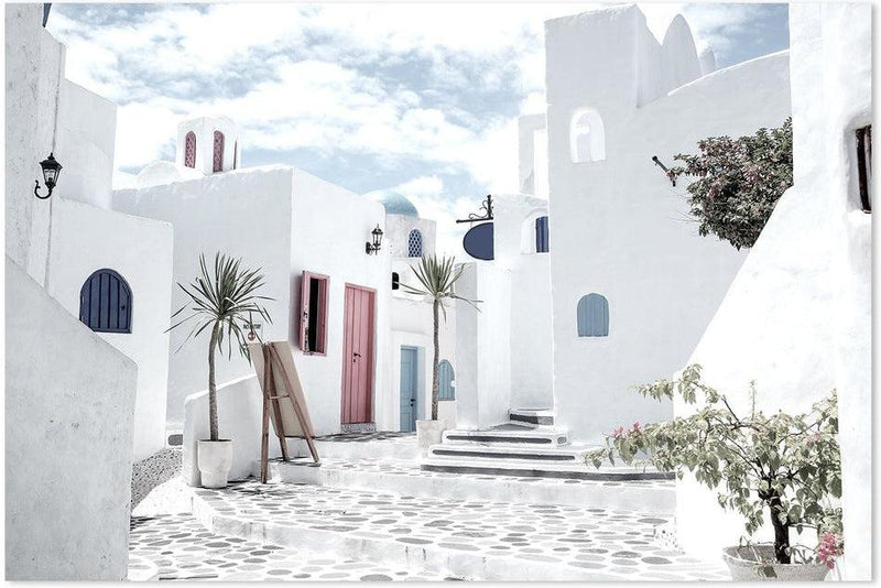 wall-art-print-canvas-poster-framed-White Houses In Santorini-by-Gioia Wall Art-Gioia Wall Art