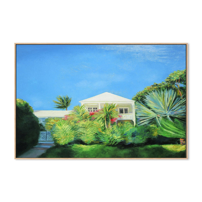 wall-art-print-canvas-poster-framed-White Villa , By Ieva Baklane-GIOIA-WALL-ART