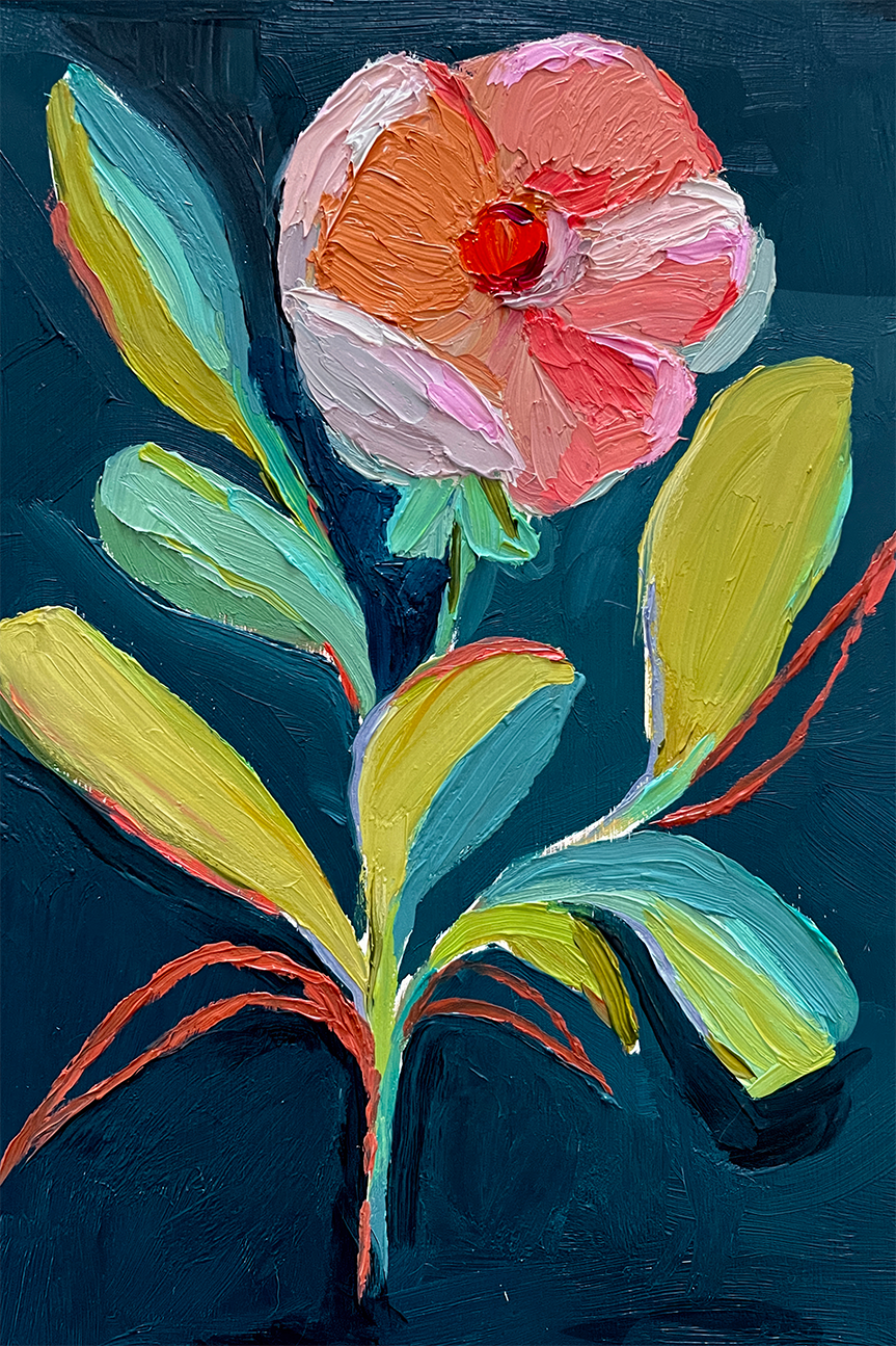 wall-art-print-canvas-poster-framed-Wild Bloomon Blue , By Kelly Angelovic-1